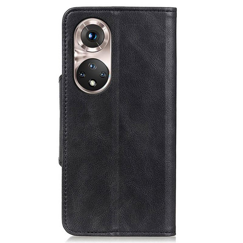 Capa Flip Para Huawei Nova 9 Pro Couro Sintético Vintage E Botão