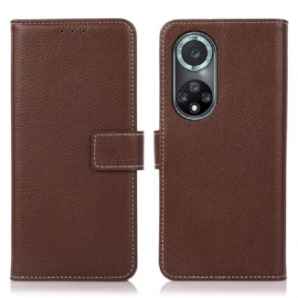 Capa Folio Para Huawei Nova 9 Pro Costuras Expostas De Lichia