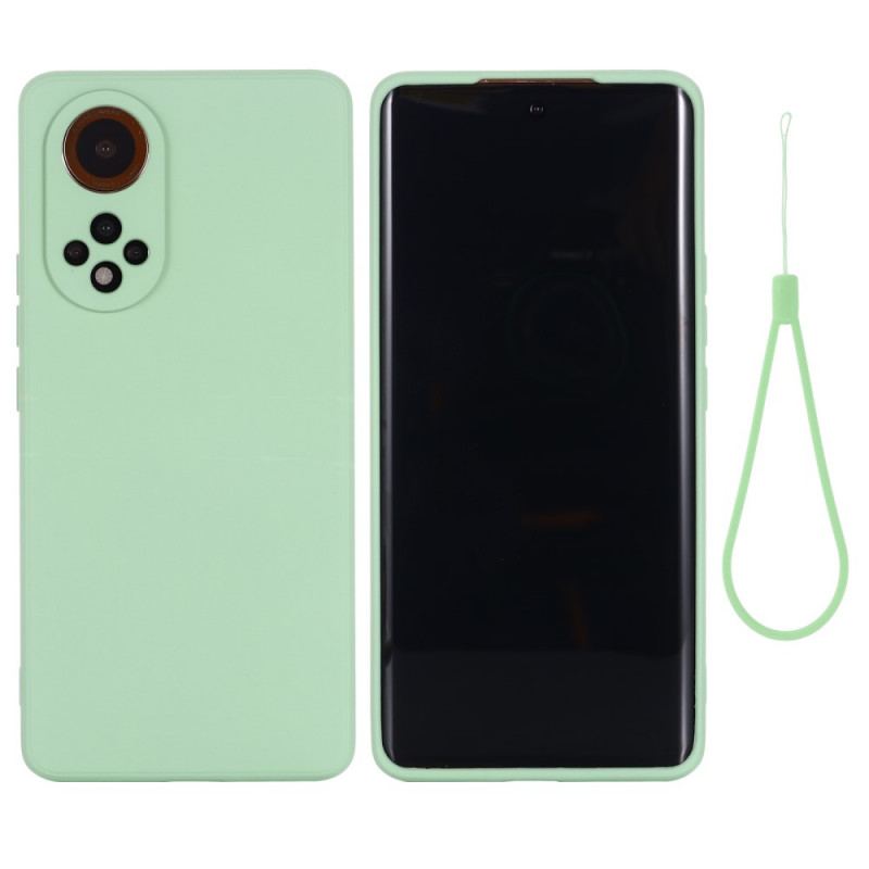 Capa Para Huawei Nova 9 Pro Silicone Líquido Com Cordão