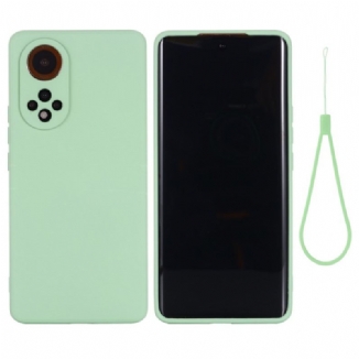 Capa Para Huawei Nova 9 Pro Silicone Líquido Com Cordão