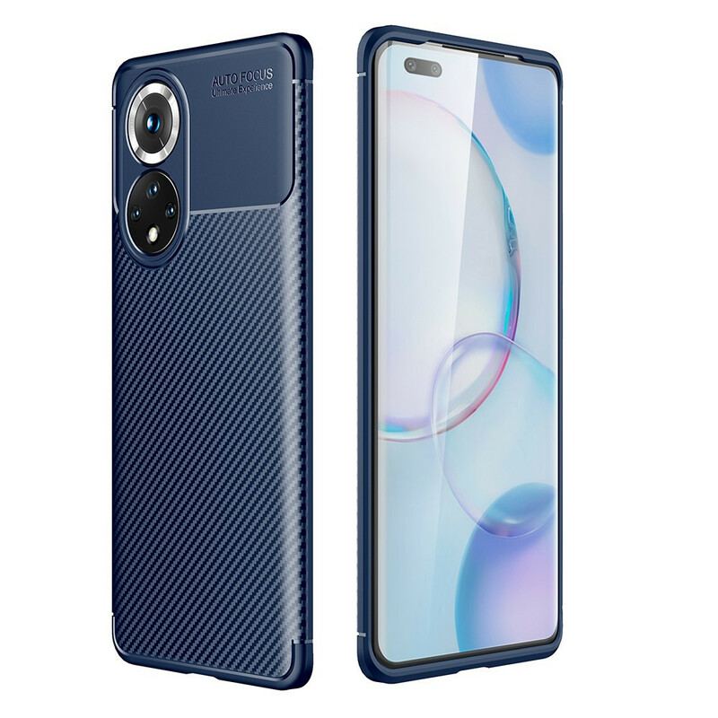 Capa Para Huawei Nova 9 Pro Textura Flexível De Fibra De Carbono