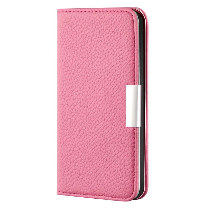 Capa De Celular Para iPhone 13 Mini Flip Couro Falso Lichia Ultra Chic