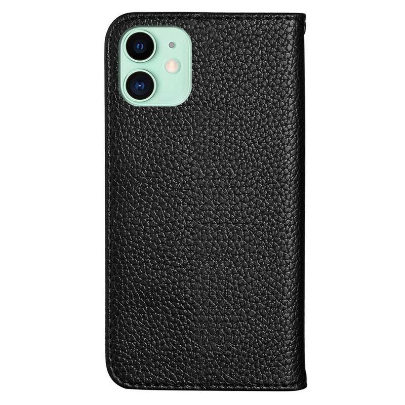 Capa De Celular Para iPhone 13 Mini Flip Couro Falso Lichia Ultra Chic