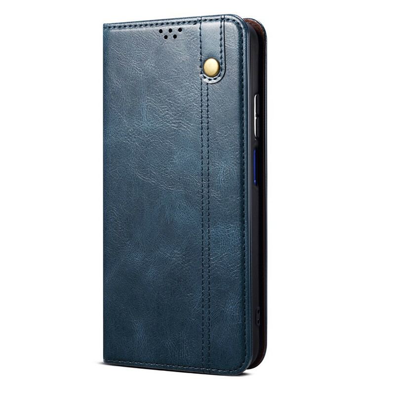 Capa De Celular Para iPhone 13 Mini Flip Couro Sintético Encerado