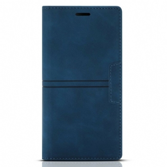 Capa De Celular Para iPhone 13 Mini Flip Fecho Magnético Com Costura Estilo Couro