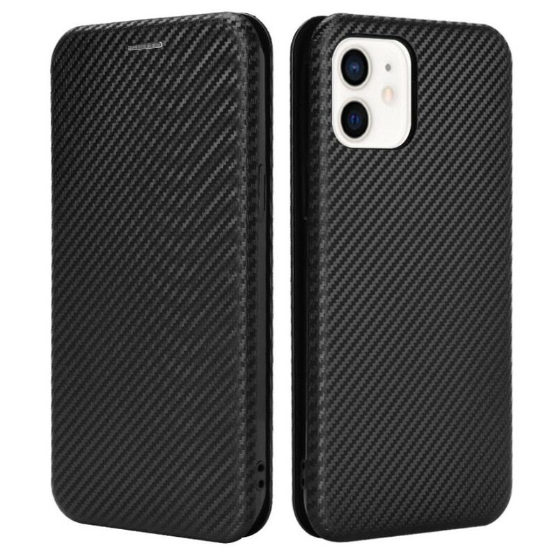 Capa De Celular Para iPhone 13 Mini Flip Fibra De Carbono