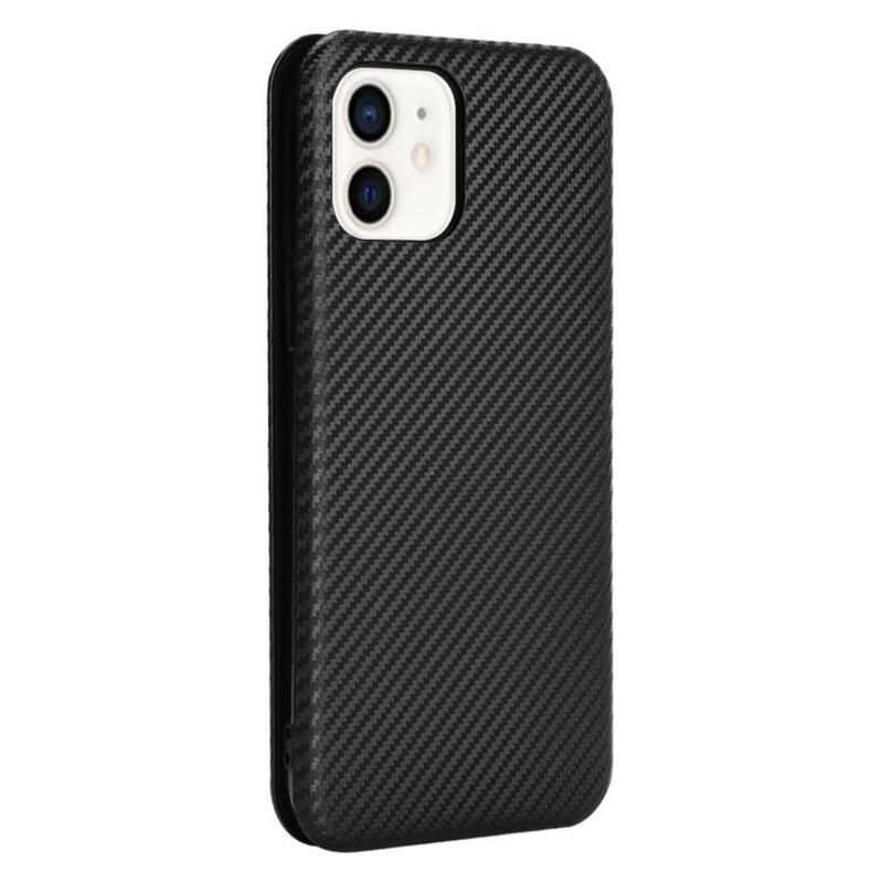 Capa De Celular Para iPhone 13 Mini Flip Fibra De Carbono