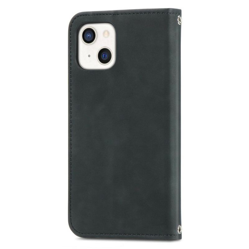 Capa De Celular Para iPhone 13 Mini Flip Toque De Pele