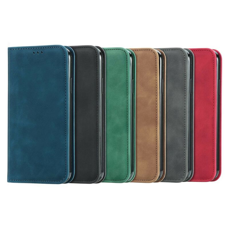 Capa De Celular Para iPhone 13 Mini Flip Toque De Pele