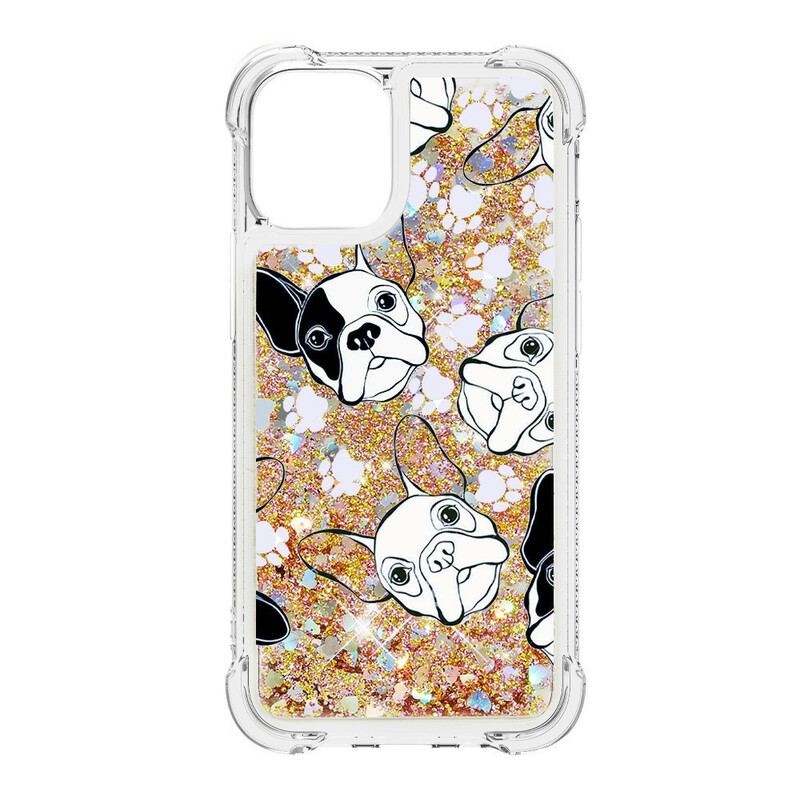 Capa De Celular Para iPhone 13 Mini Mr Dog Lantejoulas