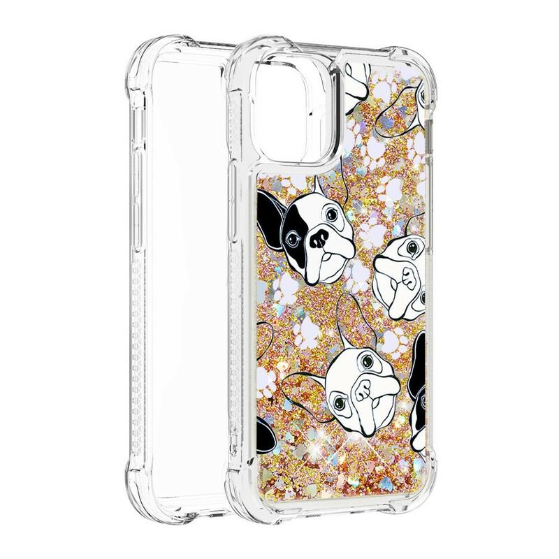 Capa De Celular Para iPhone 13 Mini Mr Dog Lantejoulas