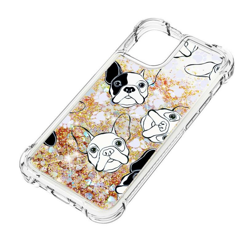 Capa De Celular Para iPhone 13 Mini Mr Dog Lantejoulas