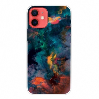 Capa De Celular Para iPhone 13 Mini Nuvens Coloridas