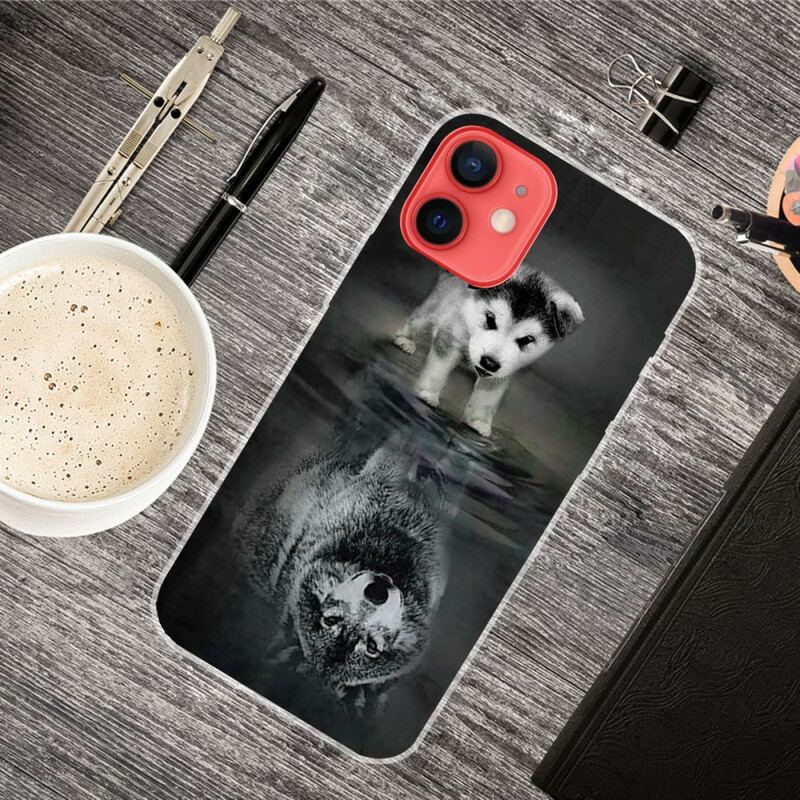 Capa De Celular Para iPhone 13 Mini Sonho De Cachorrinho