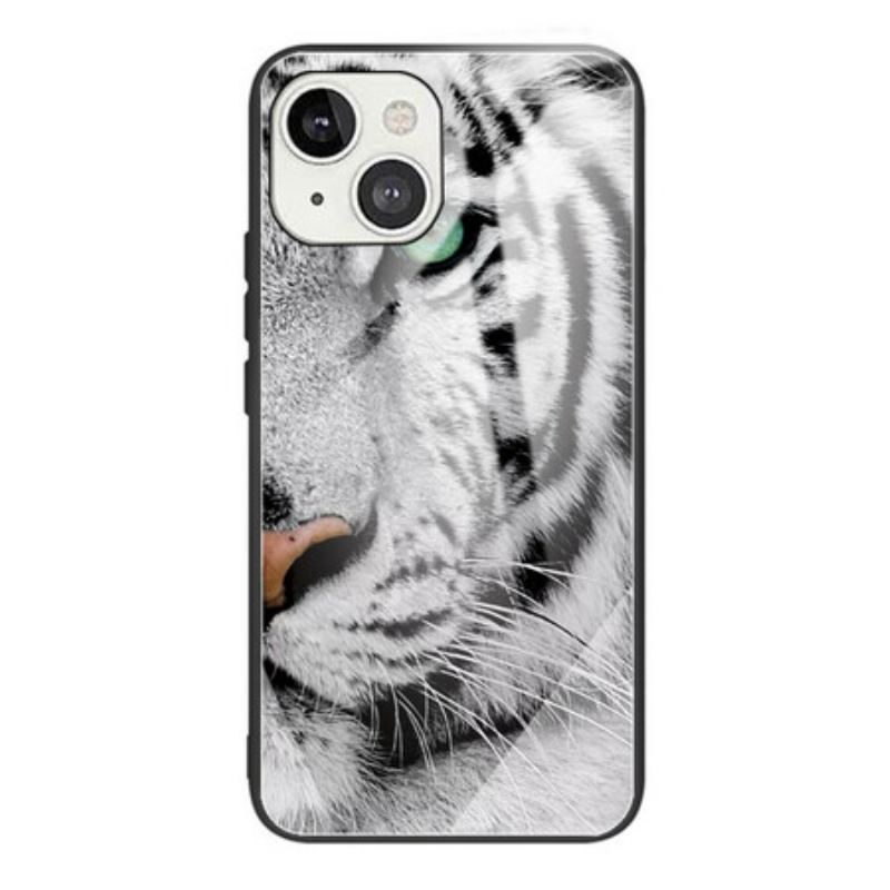 Capa De Celular Para iPhone 13 Mini Vidro Temperado Tigre