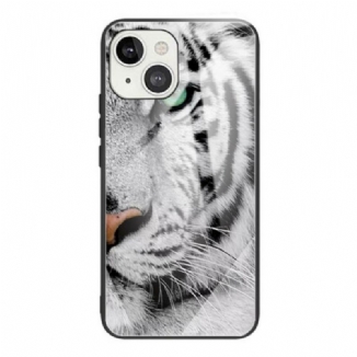 Capa De Celular Para iPhone 13 Mini Vidro Temperado Tigre