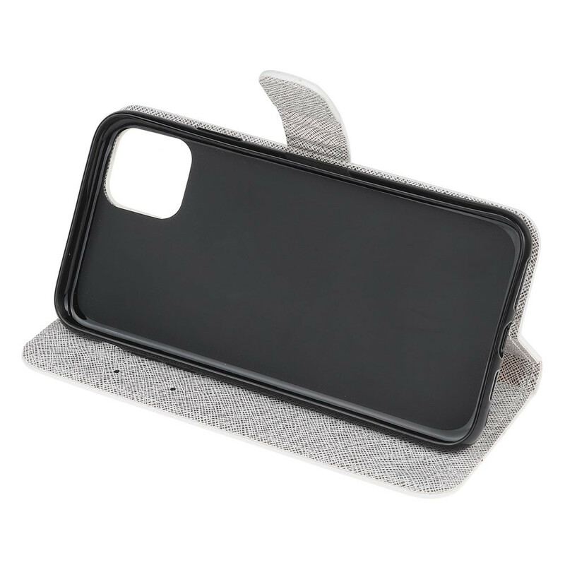 Capa De Couro Para iPhone 13 Mini De Cordão Borboletas Strappy Diamond