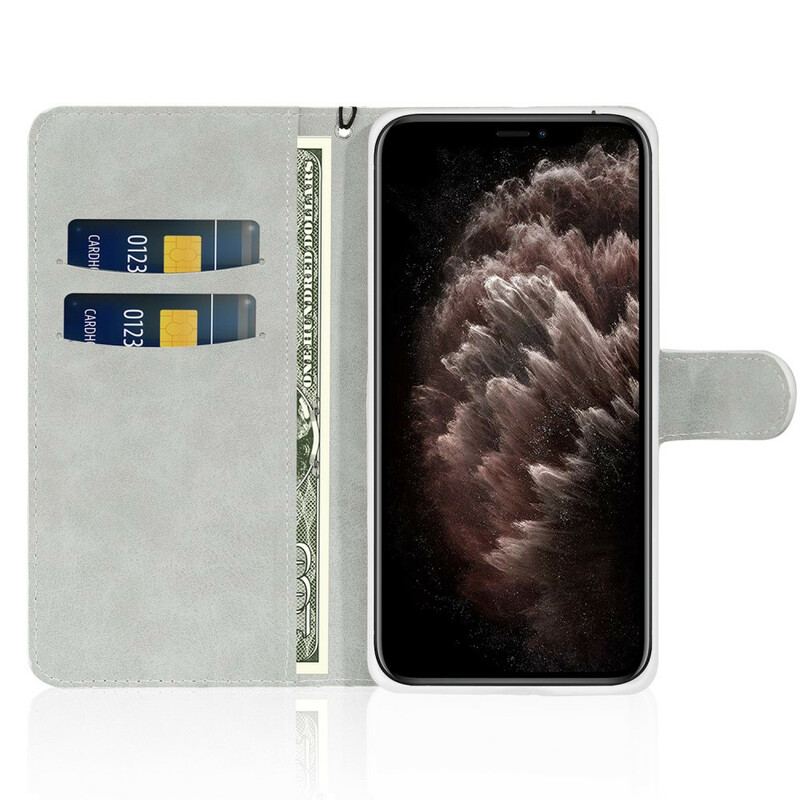 Capa De Couro Para iPhone 13 Mini Lantejoulas Design S