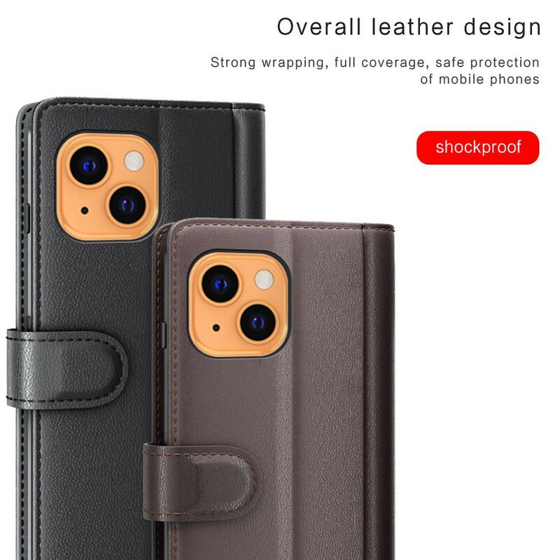 Capa De Couro Para iPhone 13 Mini Couro Legitimo