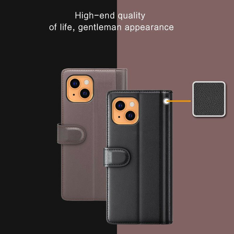 Capa De Couro Para iPhone 13 Mini Couro Legitimo