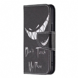 Capa De Couro Para iPhone 13 Mini Telefone Do Diabo