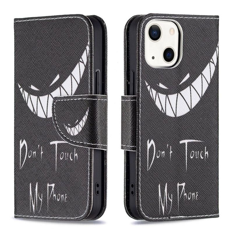 Capa De Couro Para iPhone 13 Mini Telefone Do Diabo