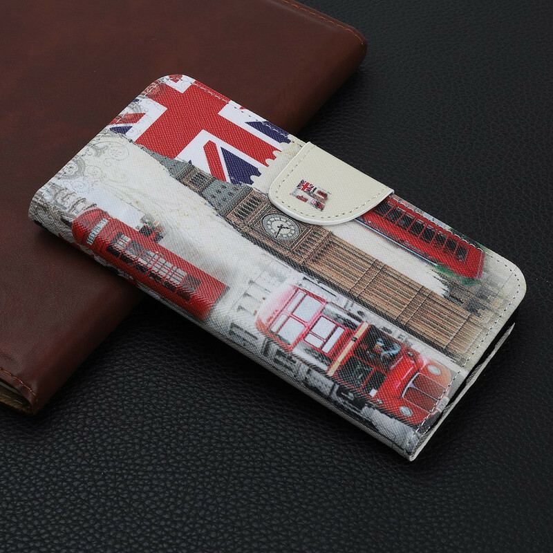 Capa Em Pele Para iPhone 13 Mini Vida Em Londres