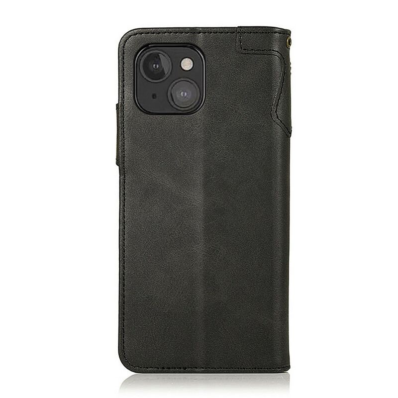 Capa Flip Para iPhone 13 Mini Botão Magnético Khazneh