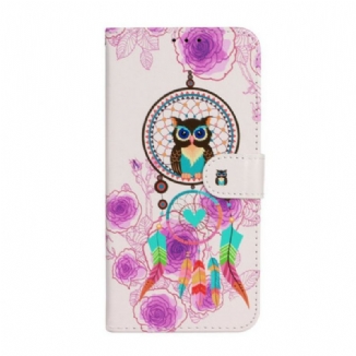 Capa Flip Para iPhone 13 Mini De Cordão Mandala Coruja