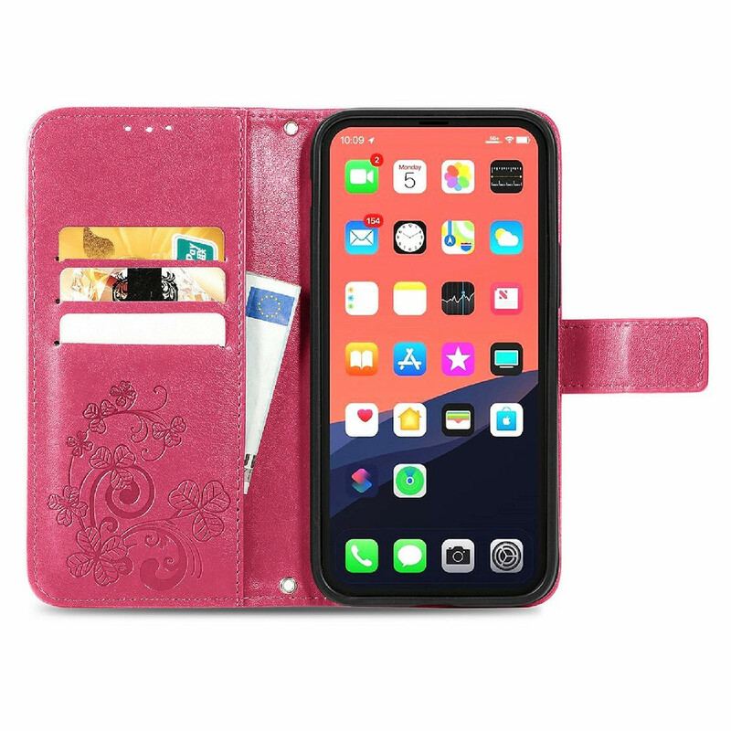 Capa Flip Para iPhone 13 Mini De Cordão Pulseira Borboletas E Flores