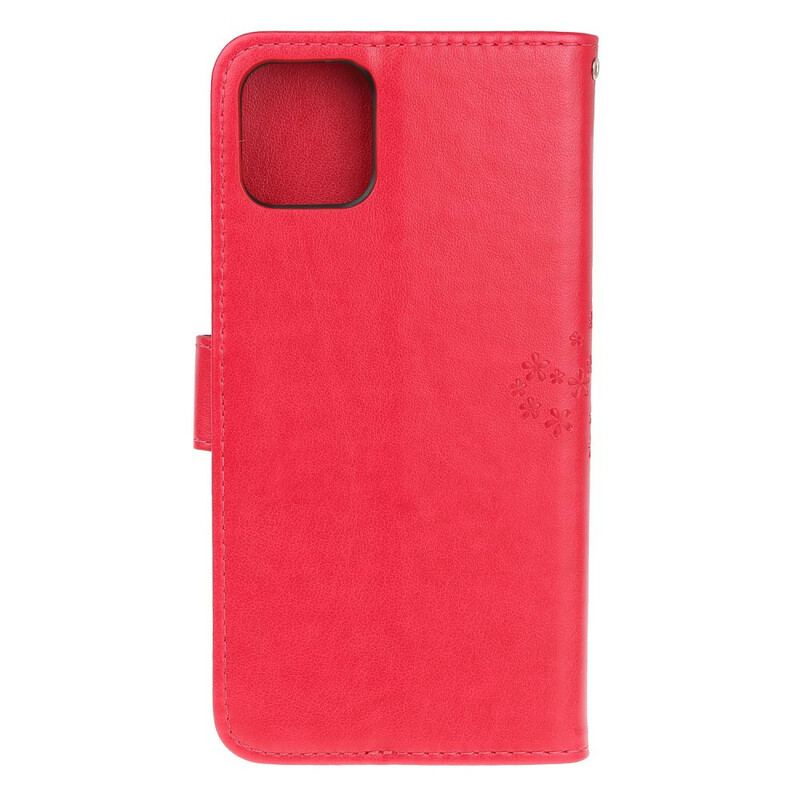 Capa Flip Para iPhone 13 Mini De Cordão Tanga E Corujas