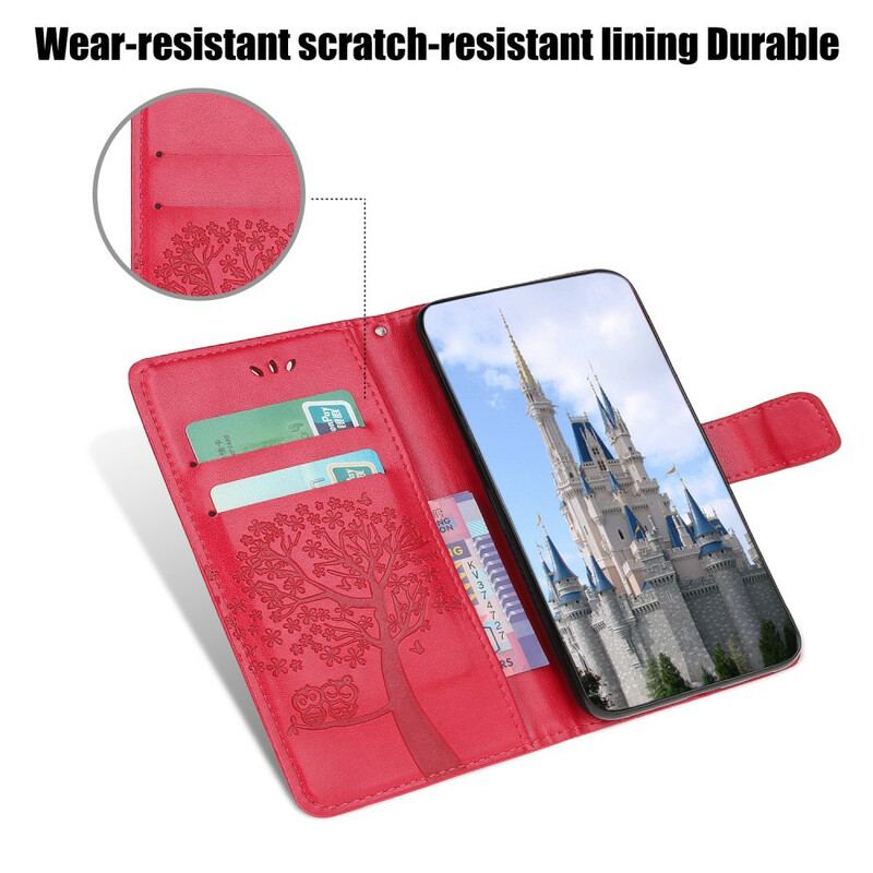 Capa Flip Para iPhone 13 Mini De Cordão Tanga E Corujas