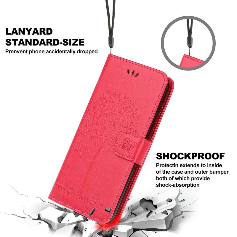 Capa Flip Para iPhone 13 Mini De Cordão Tanga E Corujas