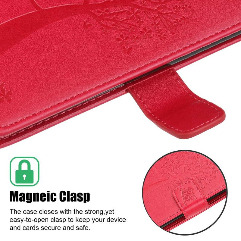 Capa Flip Para iPhone 13 Mini De Cordão Tanga E Corujas