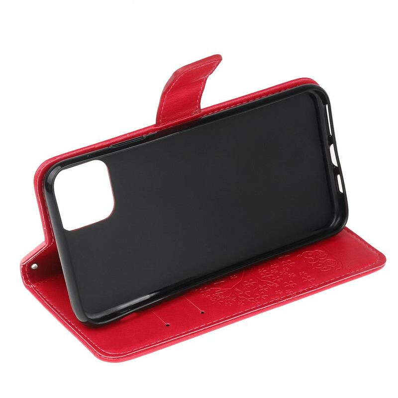 Capa Flip Para iPhone 13 Mini De Cordão Tanga E Corujas