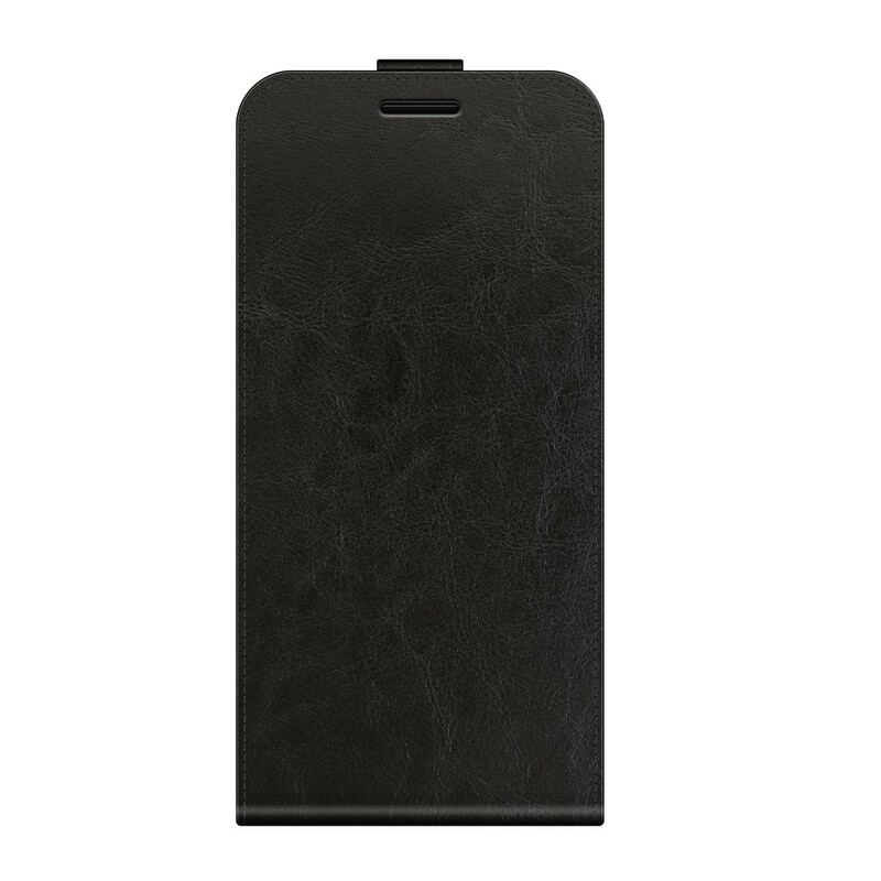 Capa Flip Para iPhone 13 Mini De Couro Efeito De Couro Com Aba Vertical