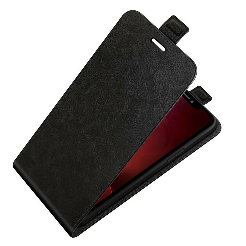 Capa Flip Para iPhone 13 Mini De Couro Efeito De Couro Com Aba Vertical