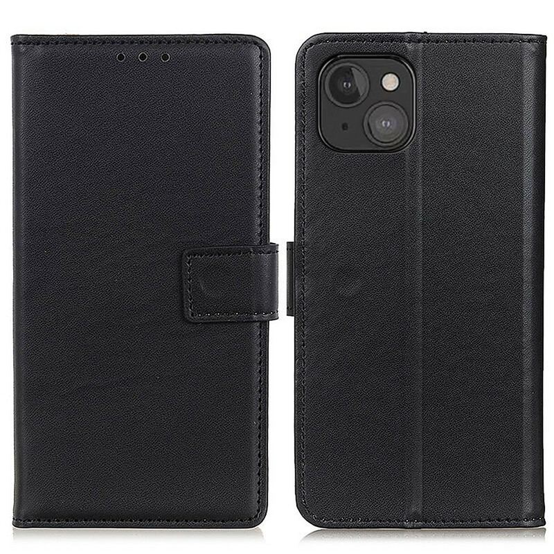 Capa Flip Para iPhone 13 Mini Efeito Couro Simples