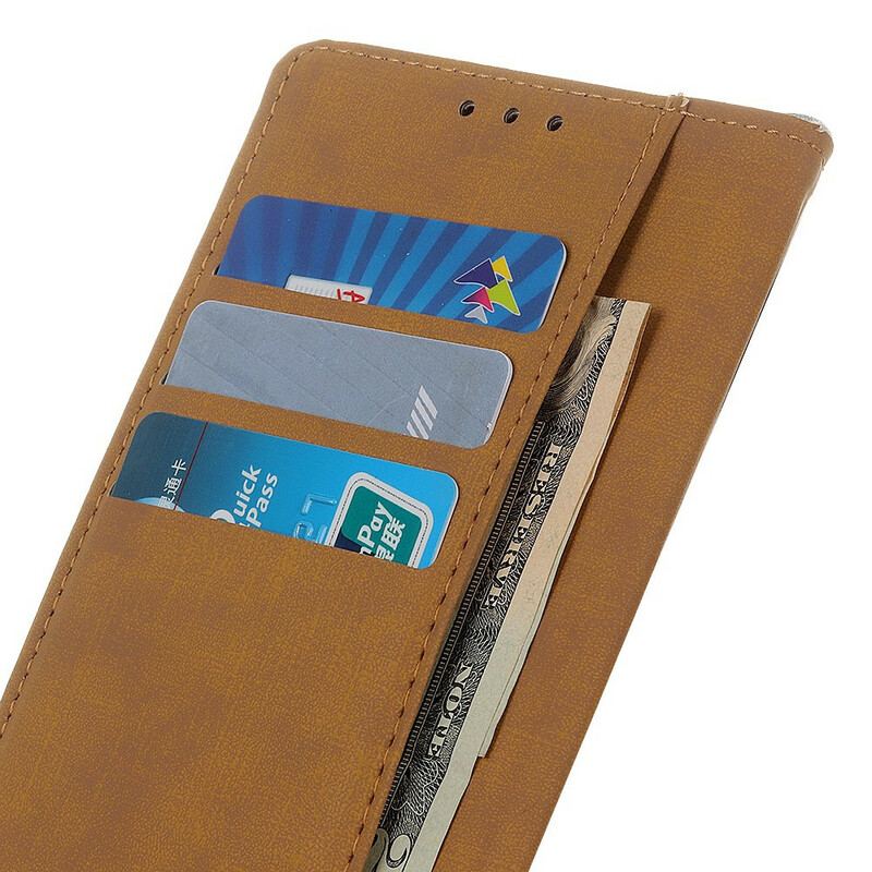 Capa Flip Para iPhone 13 Mini Efeito Couro Simples