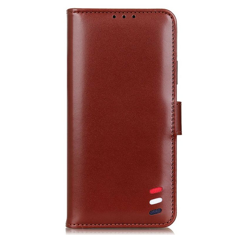 Capa Flip Para iPhone 13 Mini Efeito Couro Tricolor