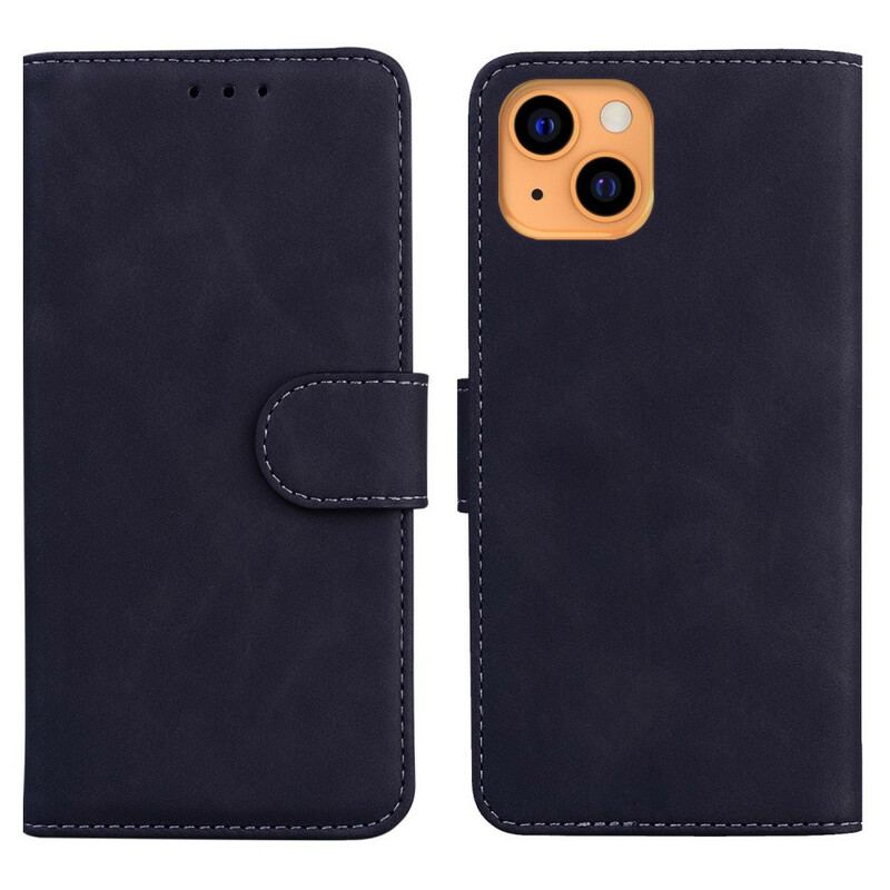 Capa Flip Para iPhone 13 Mini Estilo Alta Costura De Couro