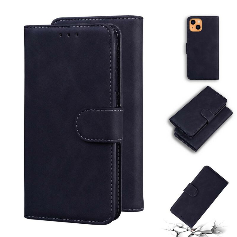 Capa Flip Para iPhone 13 Mini Estilo Alta Costura De Couro