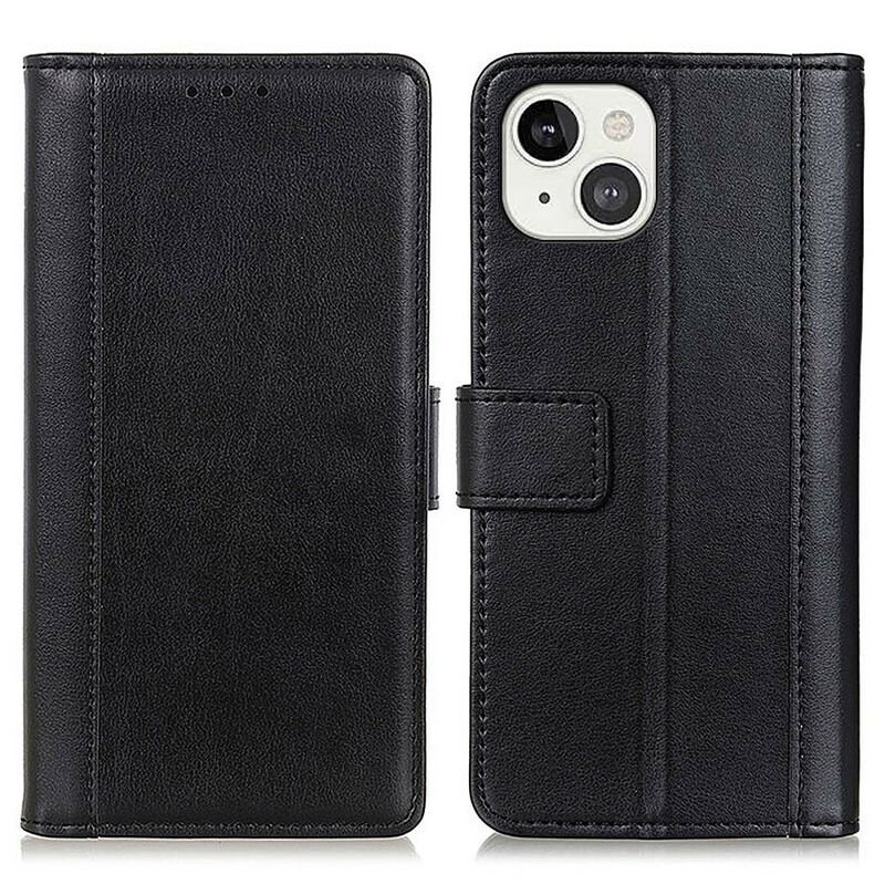 Capa Flip Para iPhone 13 Mini Estilo De Couro