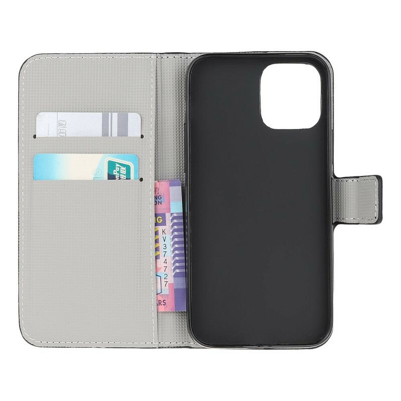 Capa Flip Para iPhone 13 Mini Eu Amo Paris