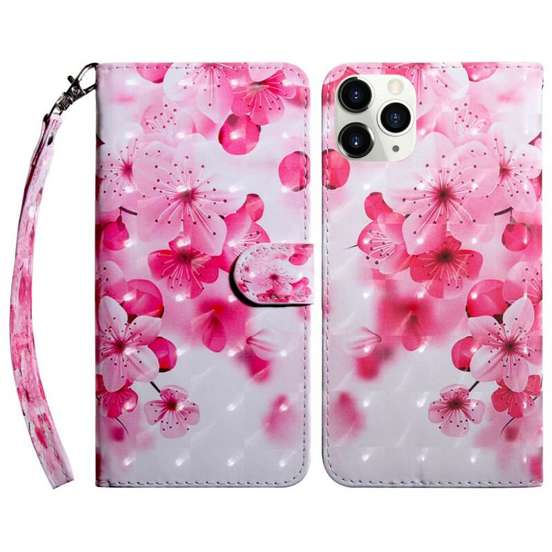 Capa Flip Para iPhone 13 Mini Flor De Flores De Ponto De Luz