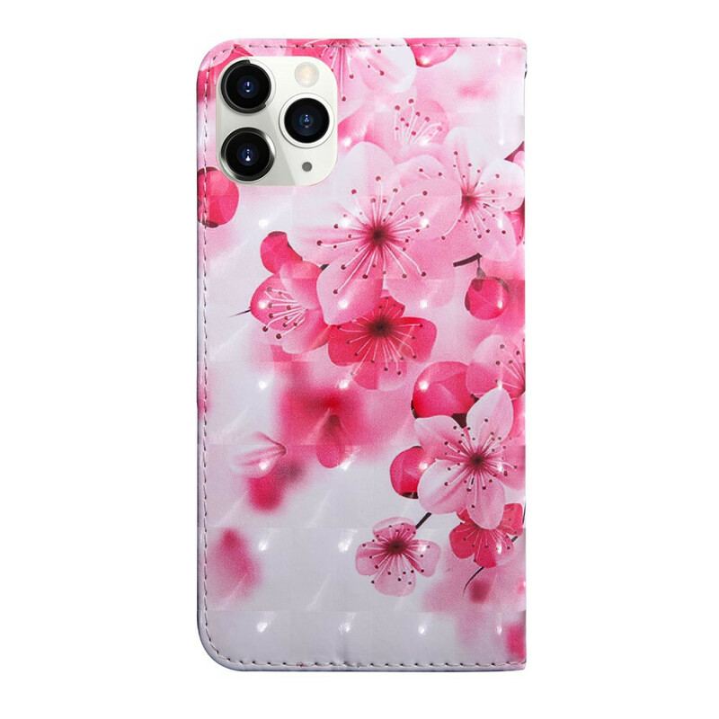 Capa Flip Para iPhone 13 Mini Flor De Flores De Ponto De Luz