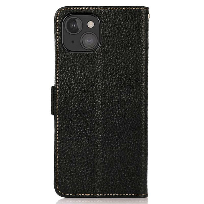 Capa Flip Para iPhone 13 Mini Khazneh Lichia Couro