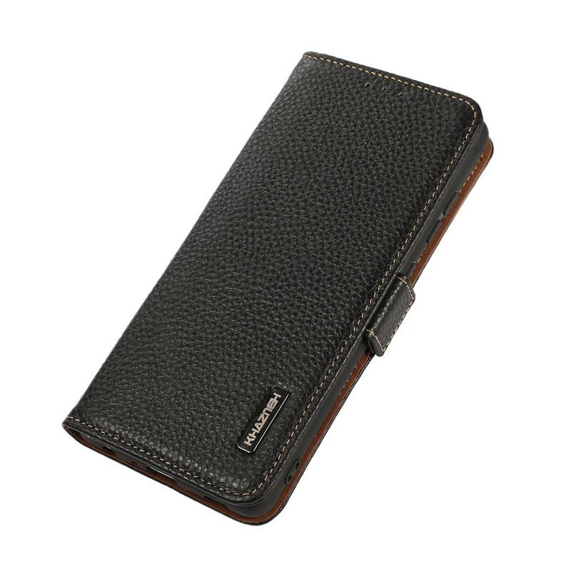 Capa Flip Para iPhone 13 Mini Khazneh Lichia Couro