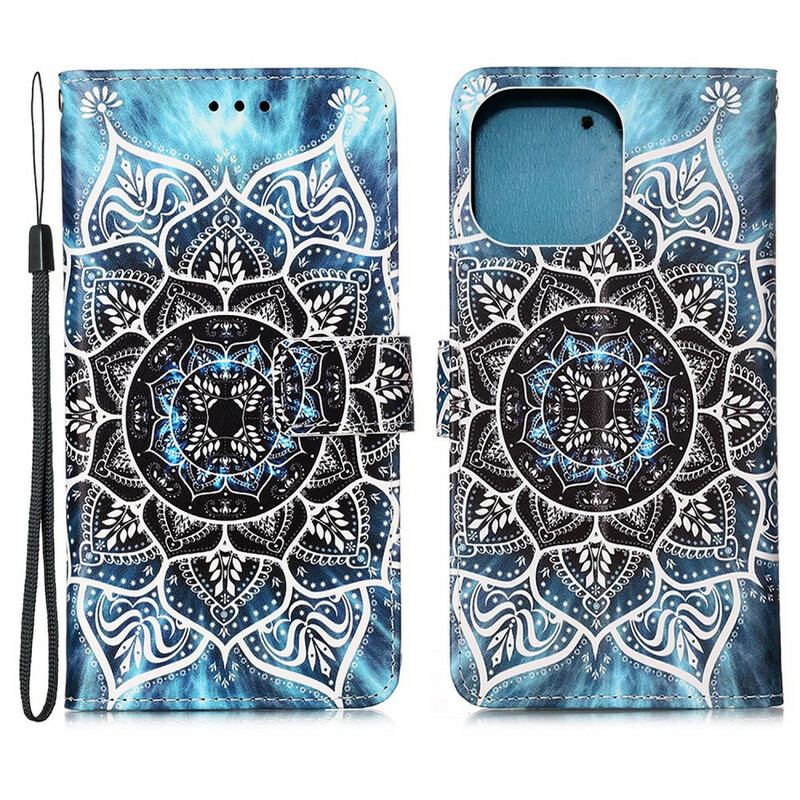 Capa Flip Para iPhone 13 Mini Mandala No Céu