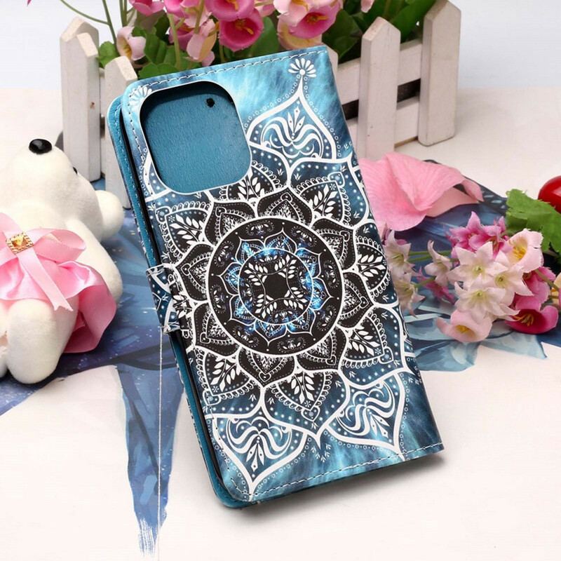 Capa Flip Para iPhone 13 Mini Mandala No Céu